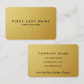 CARTE DE VISITE EN MÉTAL D'OR (Devant / Derrière)