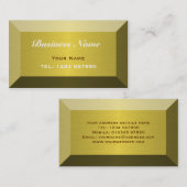 Carte de visite en métal d'or (Devant / Derrière)