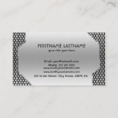 Carte de visite en métal et acier inoxydable (Dos)