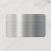 Carte de visite en métal gris argent moderne (Dos)