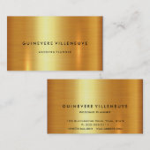 Carte de visite en or de luxe de faux (Devant / Derrière)