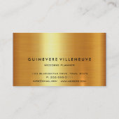 Carte de visite en or de luxe de faux (Dos)