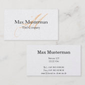 Carte de visite en or moderne (Devant / Derrière)