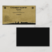 Carte de visite en papier déchiré, beige foncé (Devant / Derrière)