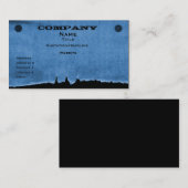 Carte de visite en papier dépoli, bleu (Devant / Derrière)