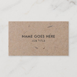 Carte de visite en papier kraft rustique moderne m