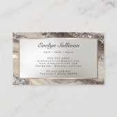 Carte de visite en parties scintillant ivoire (Dos)