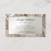 Carte de visite en parties scintillant ivoire et a (Dos)