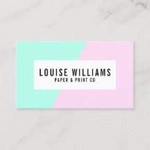 Carte de visite en pastel au néon de lilas et de