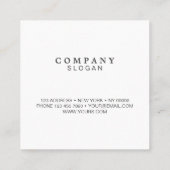 Carte de visite en pastel de carré de bleu de (Dos)