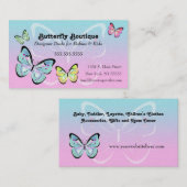Carte de visite en pastel doux de papillon (Devant / Derrière)