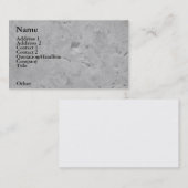Carte de visite en pierre (Devant / Derrière)