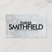 Carte de visite en pierre de béton gris (Devant)