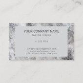 Carte de visite en pierre de marbre gris (Dos)