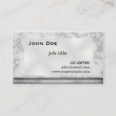 Carte de visite en pierre de marbre gris (Devant)