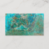 Carte de visite en pierre minérale bleu Chrysocoll (Dos)