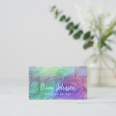 Carte de visite en pierre optique Holographique en (Debout devant)
