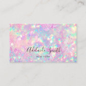 carte de visite en pierre rose brillant (Devant)