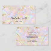 carte de visite en pierre rose pâle (Devant / Derrière)