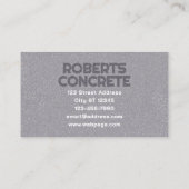 Carte de visite en relief de béton gras (Dos)