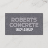 Carte de visite en relief de béton gras (Devant)