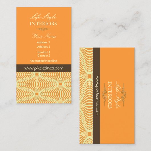 Carte de visite en rétro (Devant / Derrière)