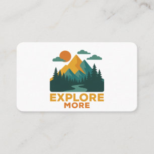 Carte De Visite En savoir plus - Retro Mountain & Forest Adventure
