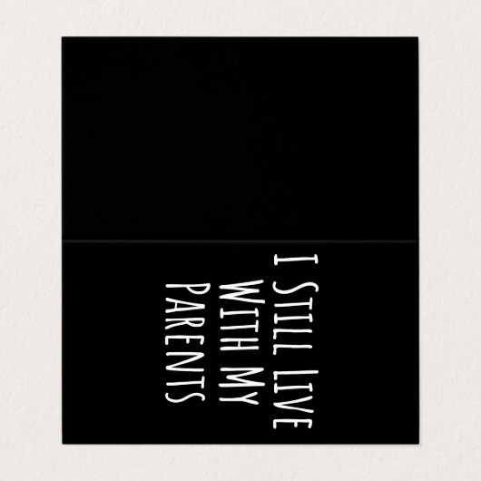 Carte De Visite en silence with my parents (Extérieur déplié)