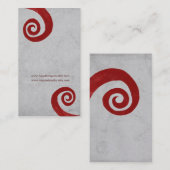 carte de visite en spirale rouge (Devant / Derrière)