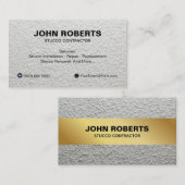 Carte de visite en stuc Construction Mur Code QR (Devant / Derrière)