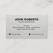 Carte de visite en stuc Construction Mur Code QR (Devant)