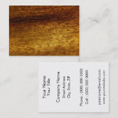 Carte de visite en teck de bois (Devant / Derrière)