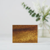 Carte de visite en teck de bois (Debout devant)