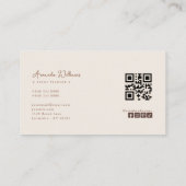 Carte de visite en terre cuite avec code QR pour l (Dos)
