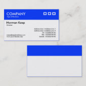 Carte De Visite En-tête couleur - Bleu (0033FF) v2 (Devant / Derrière)