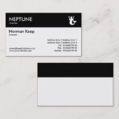 Carte De Visite En-tête couleur - Noir - Neptune (Devant / Derrière)