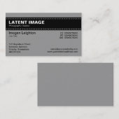 Carte De Visite En-tête de bande de film - gris (Devant / Derrière)