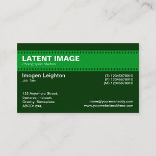 Carte De Visite En-tête de bande de film - Nuances de vert 04