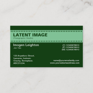 Carte De Visite En-tête de bande de film - Nuances de vert 05