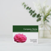 Carte De Visite En-tête de couleur III - Camellia rose - Vert fonc (Debout devant)