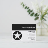Carte De Visite En-tête de couleur III v2 - Noir - Étoile (Debout devant)