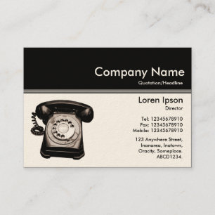 Carte De Visite En-tête de couleur III v2 - Noir - Hotline (Crème)