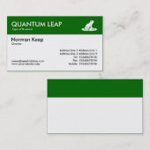 Carte De Visite En-tête de couleur - Vert (006600) - Grenouille (Devant / Derrière)