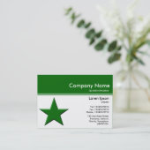 Carte De Visite En-tête III v2 - vert 006600 de couleur - étoile (Debout devant)