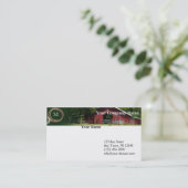 Carte De Visite En-tête rouge vivant de monogramme de lasso de (Debout devant)