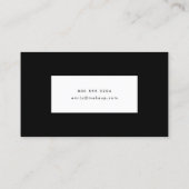 Carte De Visite En-tête simple Avocat moderne noir et blanc (Dos)