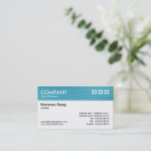 Carte De Visite En-tête texturé couleur - Bleu clair brossé (Debout devant)