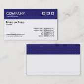 Carte De Visite En-tête texturé couleur - Tissu bleu profond (Devant / Derrière)