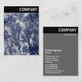 Carte De Visite En-tête V - Automne Bleu (Devant / Derrière)