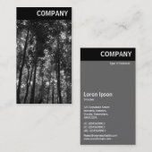 Carte De Visite En-tête V - Canopée en bois 02 BW (Devant / Derrière)